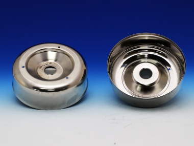 it's a stainless steel component, used on the center of a blood centrifuge 
